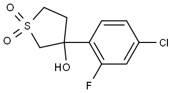 Thiophene-3-ol, 3-(4-chloro-2-fluorophenyl)tetrahydro-, 1,1-dioxide Structure