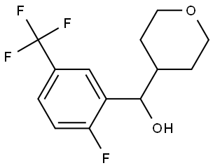 α-[2-Fluoro-5-(trifluoromethyl)phenyl]tetrahydro-2H-pyran-4-methanol Structure