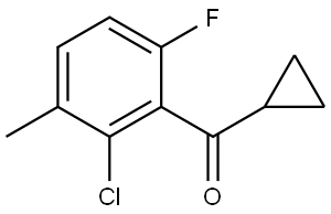 (2-chloro-6-fluoro-3-methylphenyl)(cyclopropyl)methanone Structure