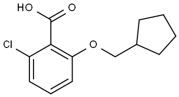 2-Chloro-6-(cyclopentylmethoxy)benzoic acid Structure