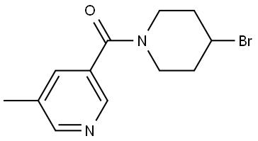 (4-Bromo-1-piperidinyl)(5-methyl-3-pyridinyl)methanone Structure