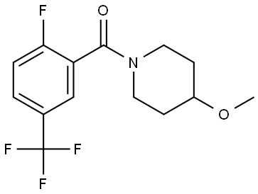 2-Fluoro-5-(trifluoromethyl)phenyl](4-methoxy-1-piperidinyl)methanone Structure