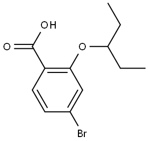 4-Bromo-2-(1-ethylpropoxy)benzoic acid Structure