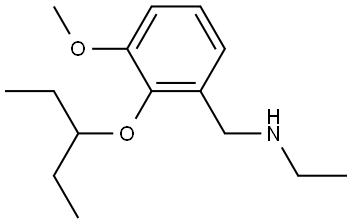 N-Ethyl-2-(1-ethylpropoxy)-3-methoxybenzenemethanamine Structure