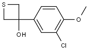 3-(3-Chloro-4-methoxyphenyl)-3-thietanol Structure