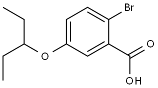 2-Bromo-5-(1-ethylpropoxy)benzoic acid Structure