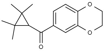 (2,3-Dihydro-1,4-benzodioxin-6-yl)(2,2,3,3-tetramethylcyclopropyl)methanone Structure