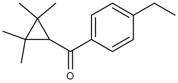 (4-Ethylphenyl)(2,2,3,3-tetramethylcyclopropyl)methanone Structure