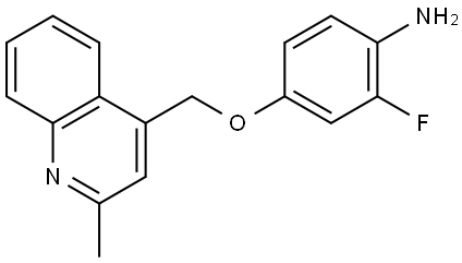 2-fluoro-4-((2-methylquinolin-4-yl)methoxy)aniline Structure