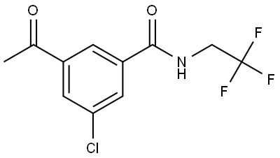 3-Acetyl-5-chloro-N-(2,2,2-trifluoroethyl)benzamide Structure