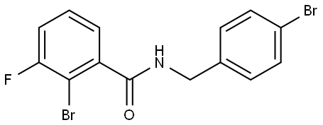 2-Bromo-N-[(4-bromophenyl)methyl]-3-fluorobenzamide Structure