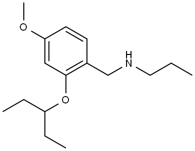 2-(1-Ethylpropoxy)-4-methoxy-N-propylbenzenemethanamine Structure