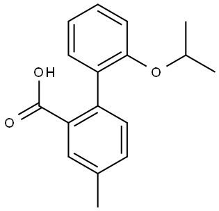 4-Methyl-2'-(1-methylethoxy)[1,1'-biphenyl]-2-carboxylic acid Structure