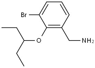 3-Bromo-2-(1-ethylpropoxy)benzenemethanamine Structure