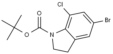 tert-butyl 5-bromo-7-chloroindoline-1-carboxylate Structure