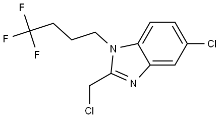 5-chloro-2-(chloromethyl)-1-(4,4,4-trifluorobutyl)-1H-benzo[d]imidazole Structure