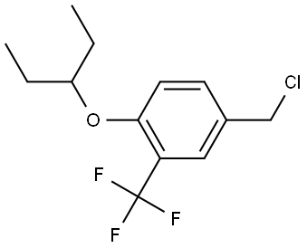 4-(Chloromethyl)-1-(1-ethylpropoxy)-2-(trifluoromethyl)benzene Structure