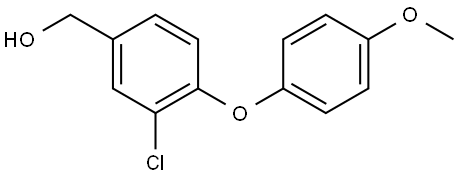 (3-chloro-4-(4-methoxyphenoxy)phenyl)methanol Structure