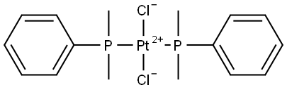 Platinum,dichlorobis(dimethylphenylphosphine)-, (SP-4-2)- 구조식 이미지