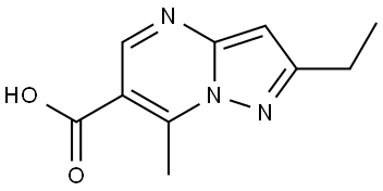 2-ethyl-7-methylpyrazolo[1,5-a]pyrimidine-6-carboxylic acid Structure