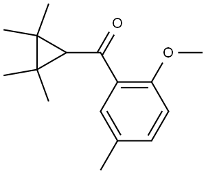 (2-Methoxy-5-methylphenyl)(2,2,3,3-tetramethylcyclopropyl)methanone Structure