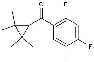 (2,4-Difluoro-5-methylphenyl)(2,2,3,3-tetramethylcyclopropyl)methanone Structure