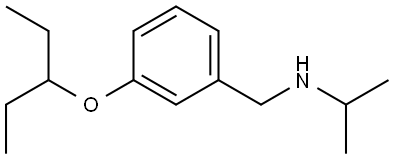 3-(1-Ethylpropoxy)-N-(1-methylethyl)benzenemethanamine Structure