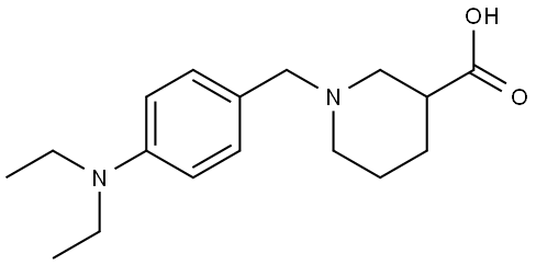 1-(4-(diethylamino)benzyl)piperidine-3-carboxylic acid Structure