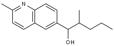 2-Methyl-α-(1-methylbutyl)-6-quinolinemethanol Structure