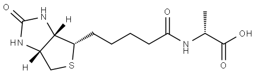 D-Alanine, N-[5-[(3aS,4S,6aR)-hexahydro-2-oxo-1H-thieno[3,4-d]imidazol-4-yl]-1-oxopentyl]- Structure