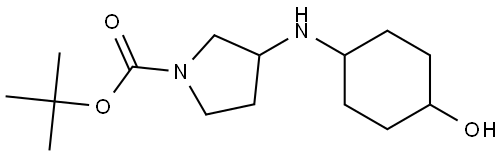 tert-butyl 3-((4-hydroxycyclohexyl)amino)pyrrolidine-1-carboxylate Structure