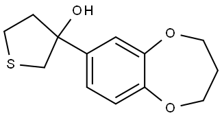 3-(3,4-Dihydro-2H-1,5-benzodioxepin-7-yl)tetrahydrothiophene-3-ol Structure