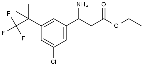 ethyl 3-amino-3-(3-chloro-5-(1,1,1-trifluoro-2-methylpropan-2-yl)phenyl)propanoate Structure