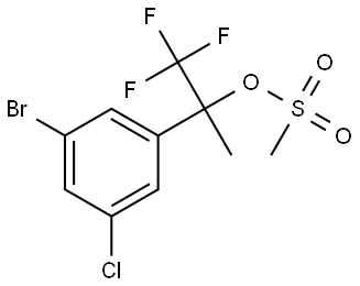 2-(3-bromo-5-chlorophenyl)-1,1,1-trifluoropropan-2-yl methanesulfonate Structure