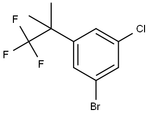 1-bromo-3-chloro-5-(1,1,1-trifluoro-2-methylpropan-2-yl)benzene Structure