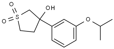 Thiophene-3-ol, tetrahydro-3-[3-(1-methylethoxy)phenyl]-, 1,1-dioxide Structure