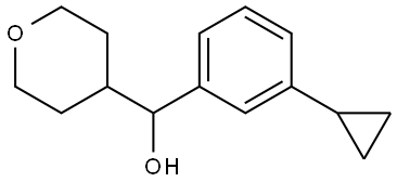 α-(3-Cyclopropylphenyl)tetrahydro-2H-pyran-4-methanol Structure