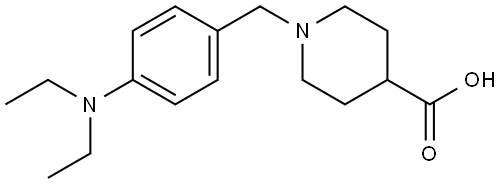 1-(4-(diethylamino)benzyl)piperidine-4-carboxylic acid Structure