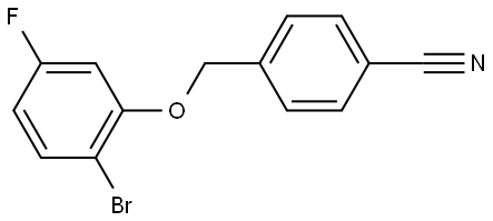 4-((2-bromo-5-fluorophenoxy)methyl)benzonitrile Structure