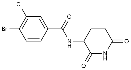 4-bromo-3-chloro-N-(2,6-dioxopiperidin-3-yl)benzamide Structure