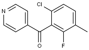 (6-Chloro-2-fluoro-3-methylphenyl)-4-pyridinylmethanone Structure