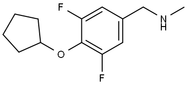 4-(Cyclopentyloxy)-3,5-difluoro-N-methylbenzenemethanamine Structure