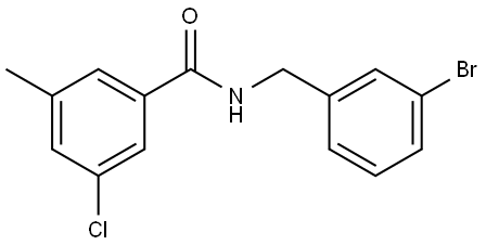 N-[(3-Bromophenyl)methyl]-3-chloro-5-methylbenzamide Structure