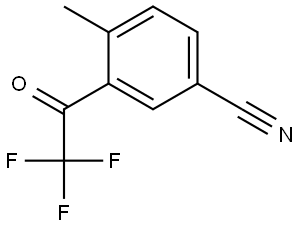 4-Methyl-3-(2,2,2-trifluoroacetyl)benzonitrile Structure