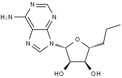 9H-Purin-6-amine, 9-(5,6,7-trideoxy-β-D-ribo-heptofuranosyl)- Structure