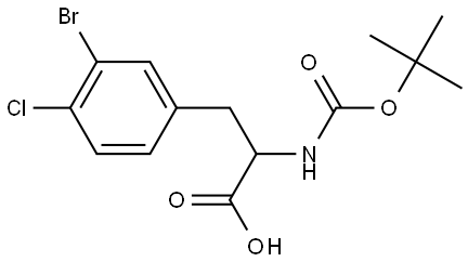 N-Boc-3-bromo-4-chloro-DL-phenylalanine Structure