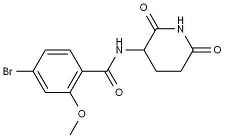 4-bromo-N-(2,6-dioxopiperidin-3-yl)-2-methoxybenzamide Structure