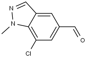 7-Chloro-1-methyl-1H-indazole-5-carboxaldehyde Structure