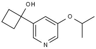 1-[5-(1-Methylethoxy)-3-pyridinyl]cyclobutanol Structure