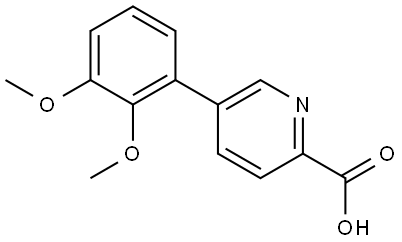 5-(2,3-Dimethoxyphenyl)-2-pyridinecarboxylic acid Structure